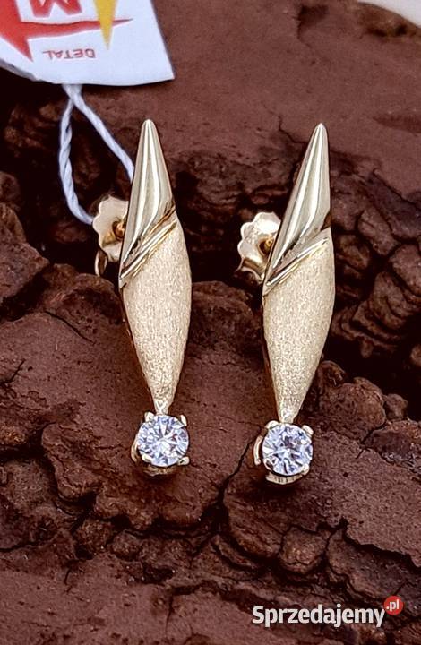 Kolczyki Złote pr585 Glamour Z631 Zegarki i Biżuteria Poznań sprzedam