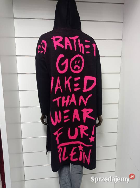 Kardigan z kapturem napisy rozmiar uniwersalny Konin