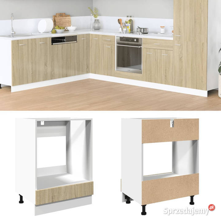 Szafka na piekarnik dąb sonoma 60x46x815 płyta Warszawa