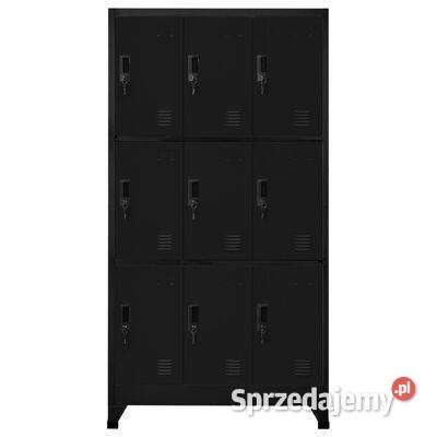 vidaXL Szafka zamykana na klucz czarna 90x45x180 Warszawa sprzedam