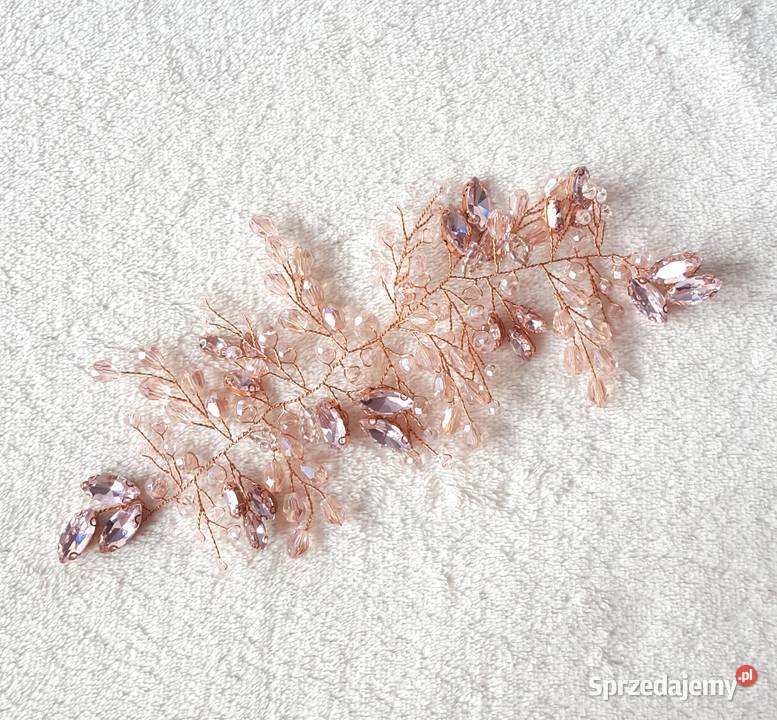 Ozdoba do włosów opaska koraliki ślub wesele Szczecin