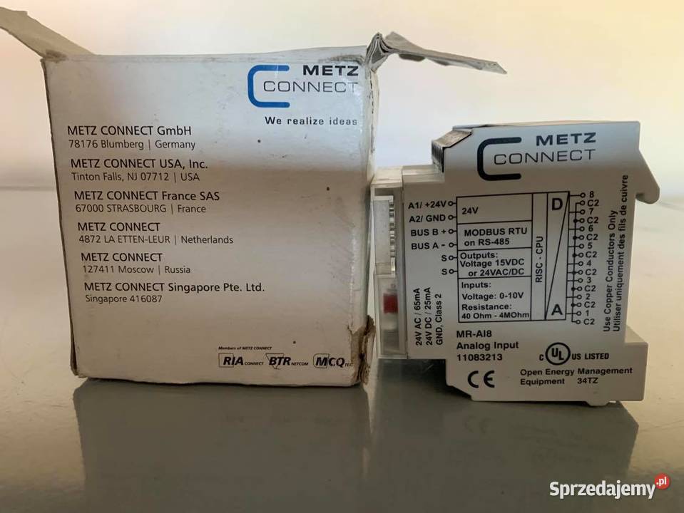 11083213 Moduł Modbus 8AI 24VACVDC Metz Connect Pozostałe mazowieckie