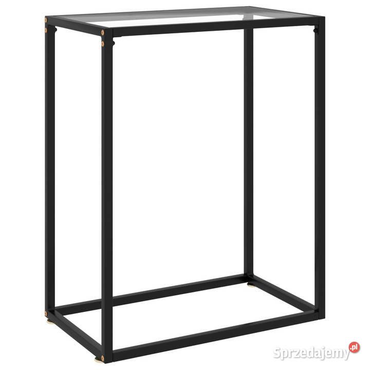 Stolik konsolowy przezroczysty 60x35x75 szkło Warszawa