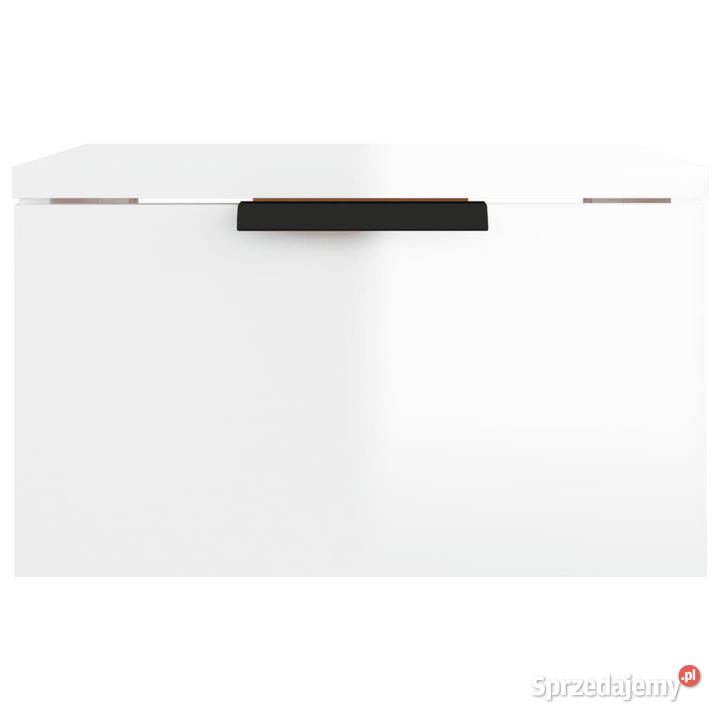 Wisząca szafka nocna biała z połyskiem 34x30x20 mazowieckie Warszawa