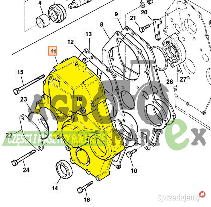 333E1404 333E1404 02634818 OBUDOWA ROZRZĄDU JCB Wichrów