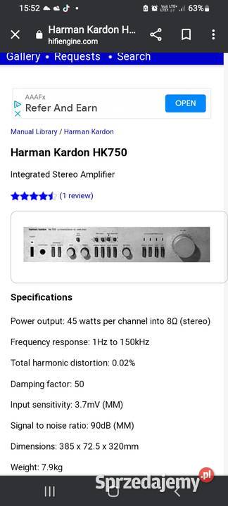 HarmanKardon HK750 HK710 Golub-Dobrzyń