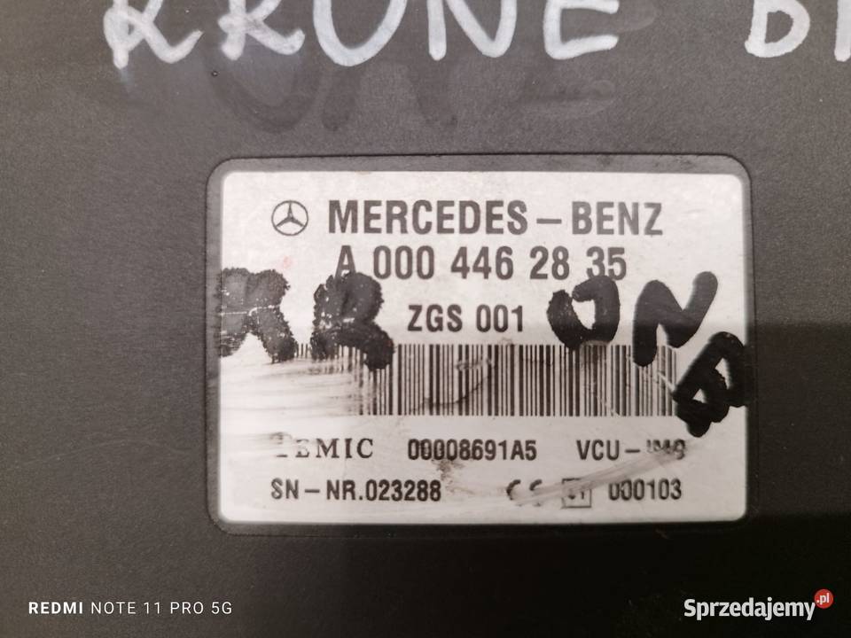 Sterownik VCU A0004462835 ECU TEMIC 00008691A5 wielkopolskie Wilkowo