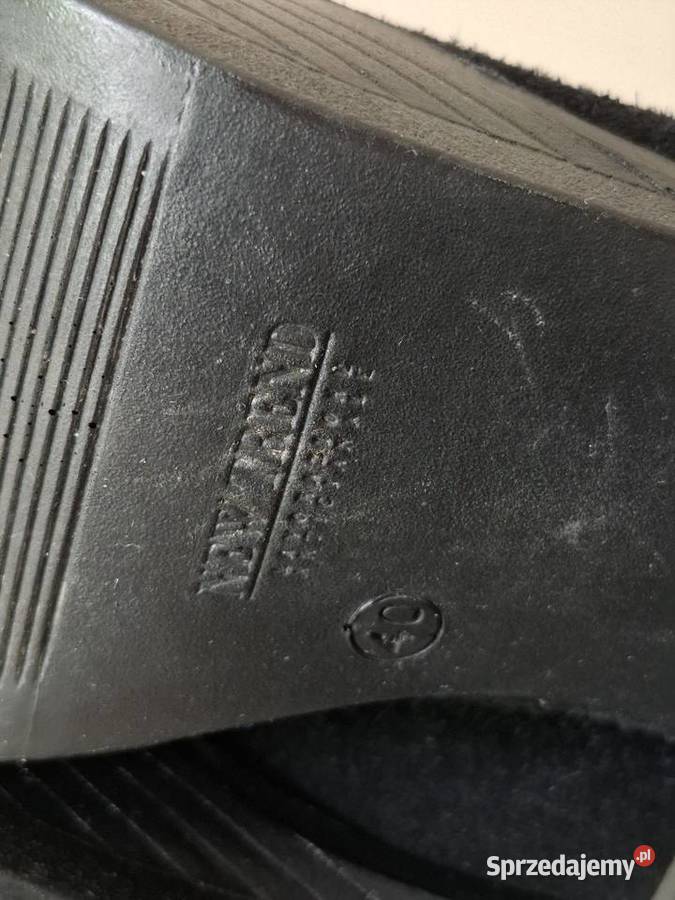 Czarne botki 40 oxfordy na platformie wysoki Kraków