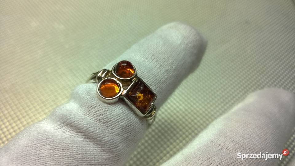 pierścionek Z BURSZTYNAMI 0126 Warszawa sprzedam