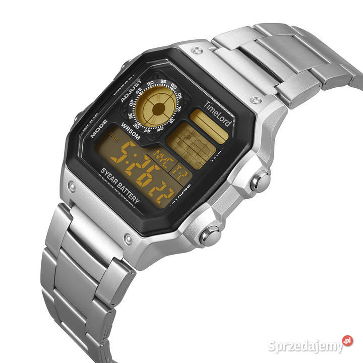 Zegarek elektroniczny na bransolecie CASIO MAPKA Męskie Warszawa