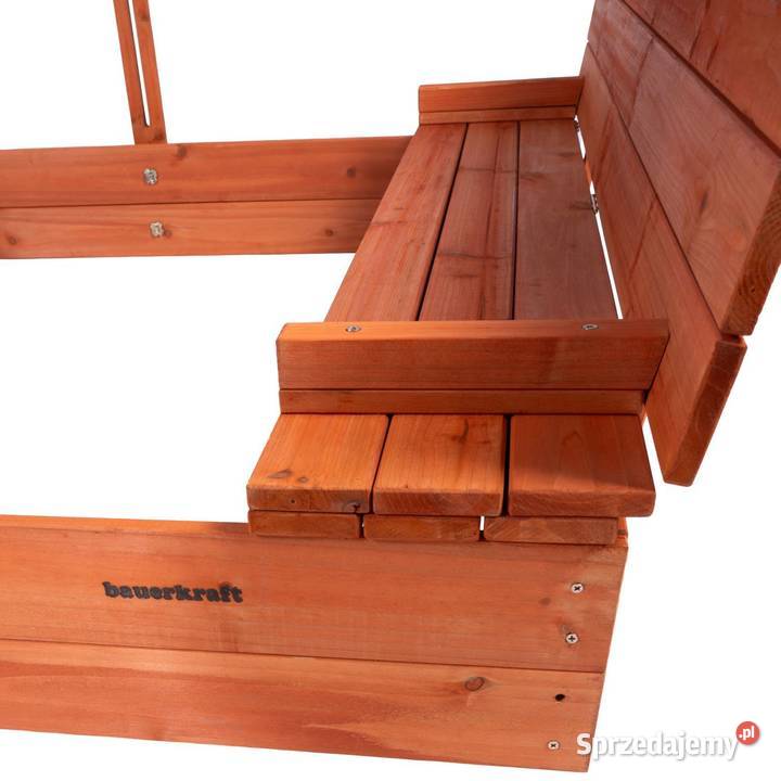 Drewniana piaskownica ogrodowa z daszkiem Poznań