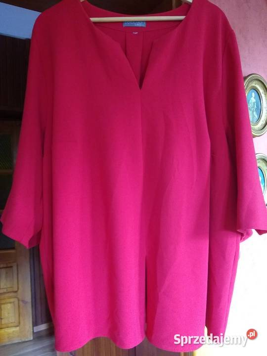 Tunika 54 Ella Popken Selection czerwony Miłobądz