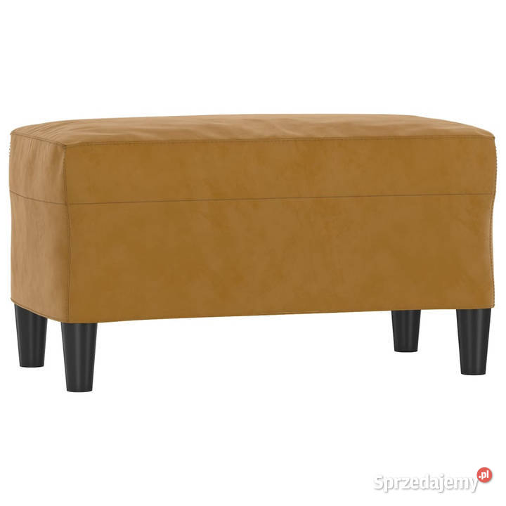 Ławka brązowy 70x35x41 tapicerowana aksamitem Warszawa