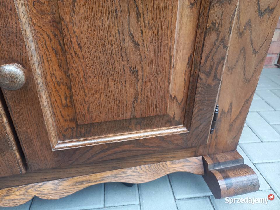 Regał na książki dębowy Biblioteka Szafka 295 46.5cm Gawroniec