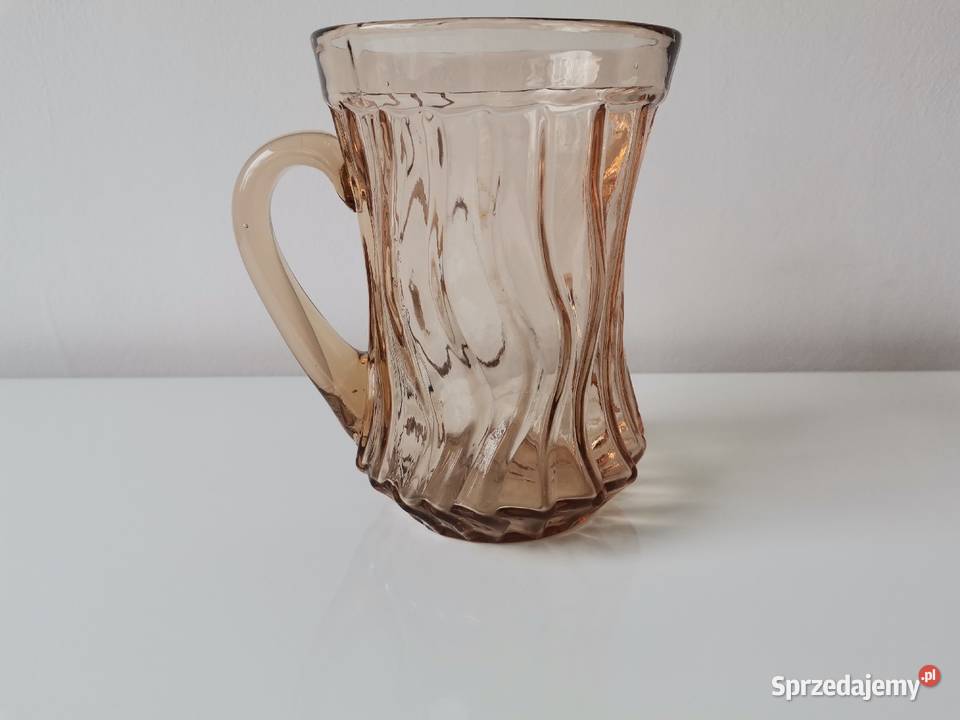 Stary kolorowy szklany kufel Katowice