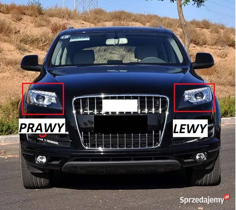 Lampa szkło do Audi Q7 2007 2015 2 sztuki lampy przednie sprzedam