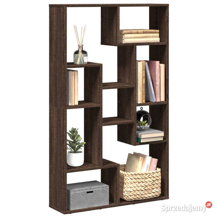 Regał brązowy dąb 72x20x120 materiał