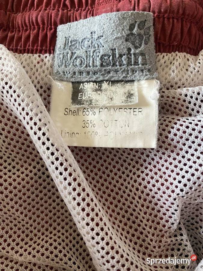 Męskie bordowe spodenki JACK WOLFSKIN SM OKAZJA Rozmiar S Zamość