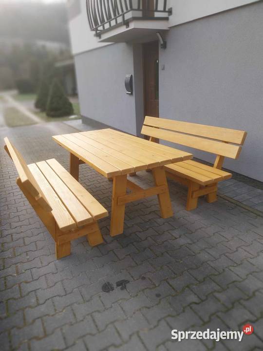 Meble góralskie ogrodowe drewniane stoły małopolskie Tokarnia sprzedam