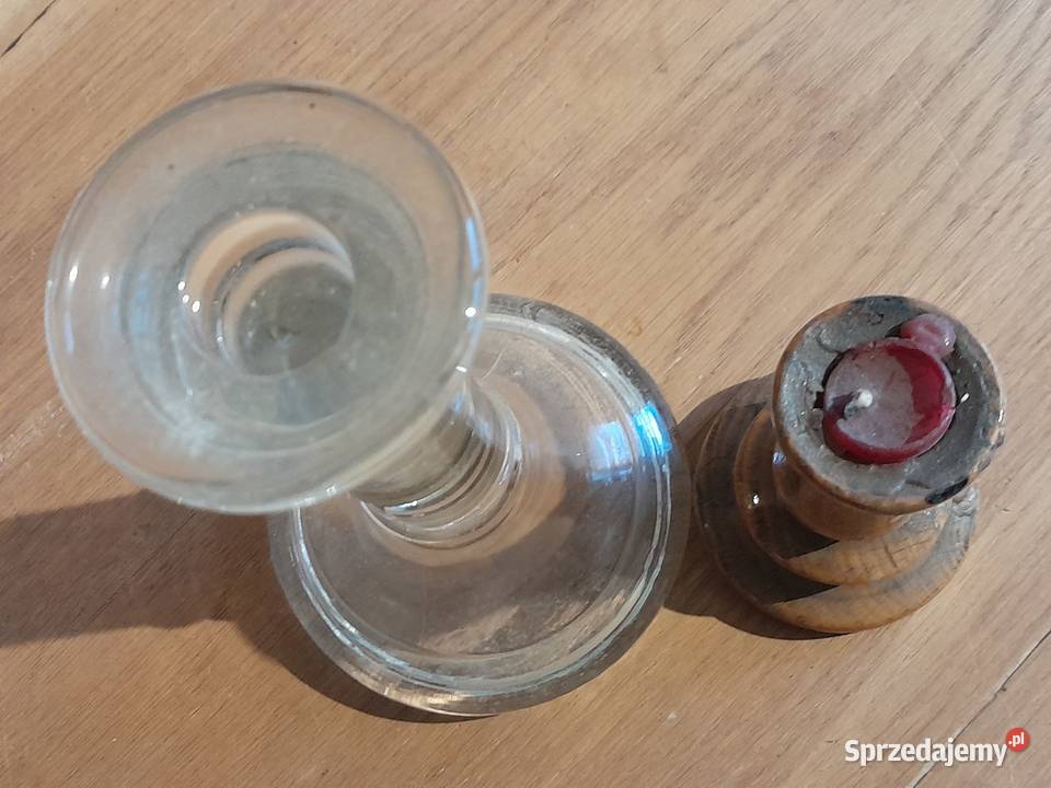 Stary szklany świecznik HSG Ząbkowice plus śląskie Dąbrowa Górnicza sprzedam