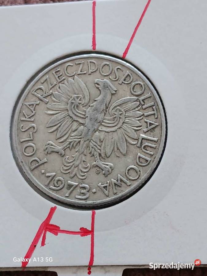 5 Złotych Rybak 1973 r Skrętka 2 Konin