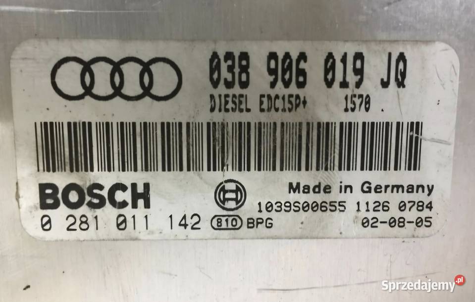 KOMPUTER STEROWNIK SILNIKA AUDI A4 B6 19 TDI AWX Działoszyce