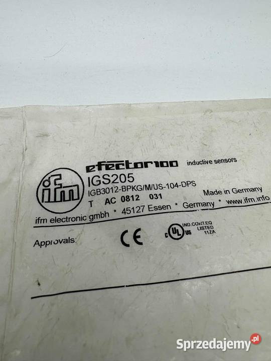 IFM IGS205 IGB3012 BPKG M US 104 DPS Czujnik