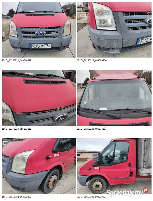 Zarządca sprzeda sam ciężarowy 35 t Ford Transit Jasło