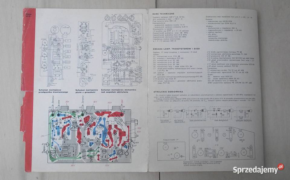 T Odbiornik telewizyjny Granit 101 102 schematy Warszawa sprzedam