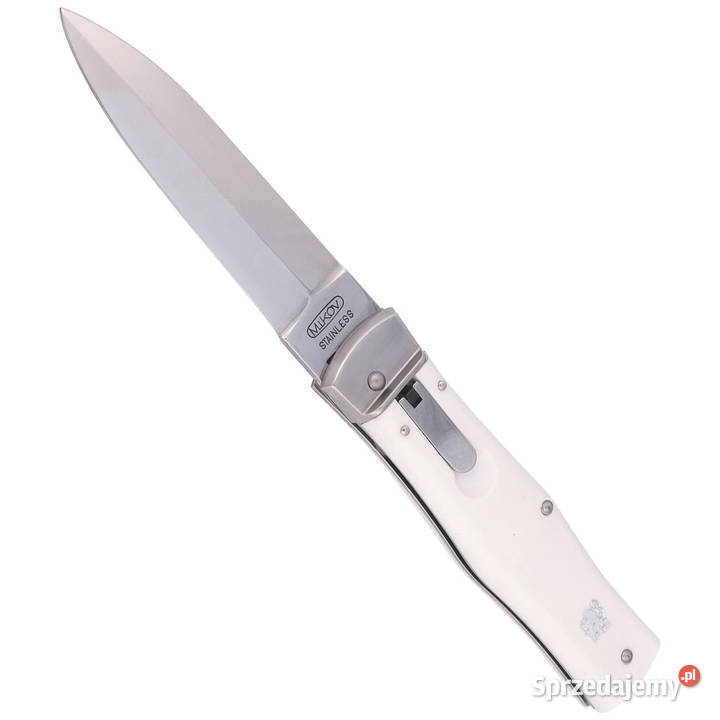 Nóż sprężynowy Mikov Predator White ABS Mirror Warszawa