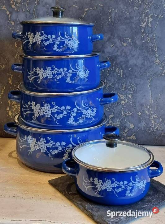 GARNKI EMALIOWANE 5 SZTUK mazowieckie