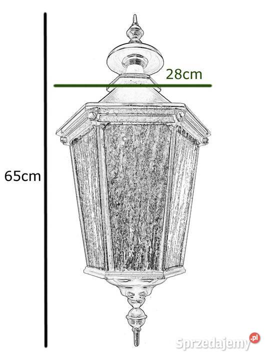 Żeliwna lampa ścienna kinkiet ogrodowy Wys 65 Żory sprzedam
