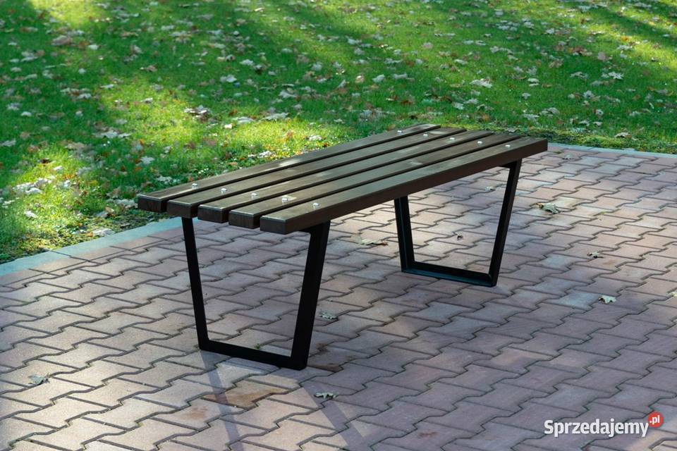 Ławka bez oparcia stalowa miejska ogrodowa Zadzianek