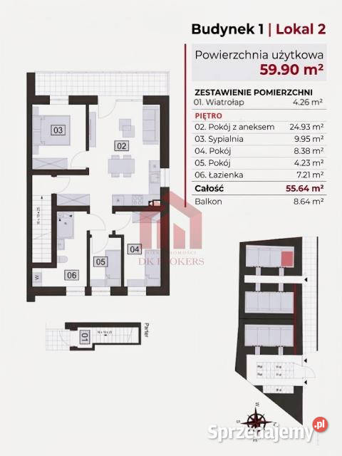 Mieszkanie sprzedam Tyczyn 599m2 3 pokojowe sprzedam