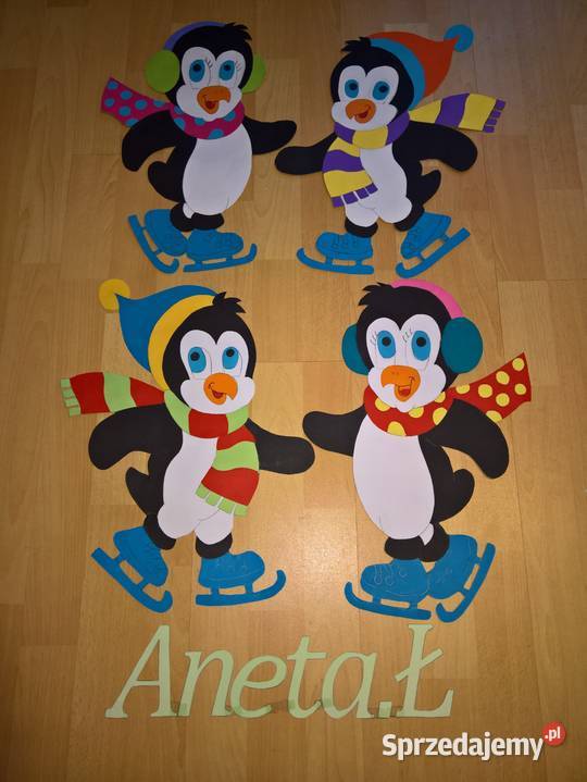 Dekoracje dwustronne zimowe z brystolu te 504