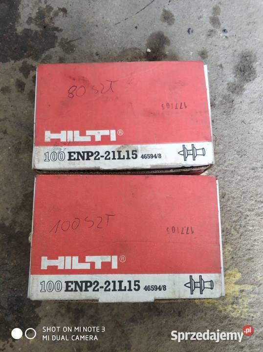 Gwozdzie do osadzaka HILTI 100ENP221L15 małopolskie sprzedam