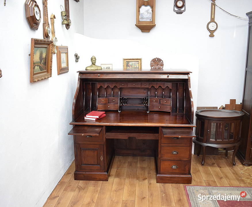 DUŻA SOLIDNA SEKRETERA Z ROLETĄ BIURKO Świdnica