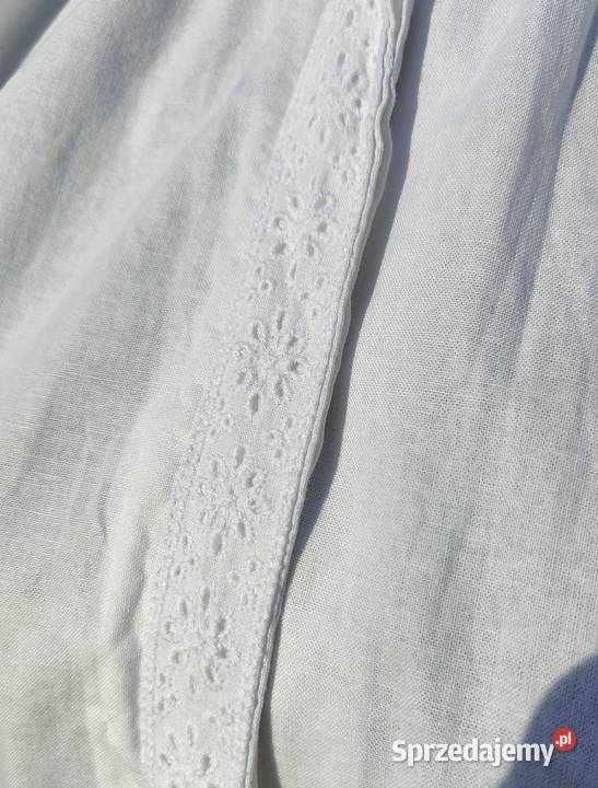 04 Biała bawełniana bluzka folk folklor S 36 zachodniopomorskie sprzedam