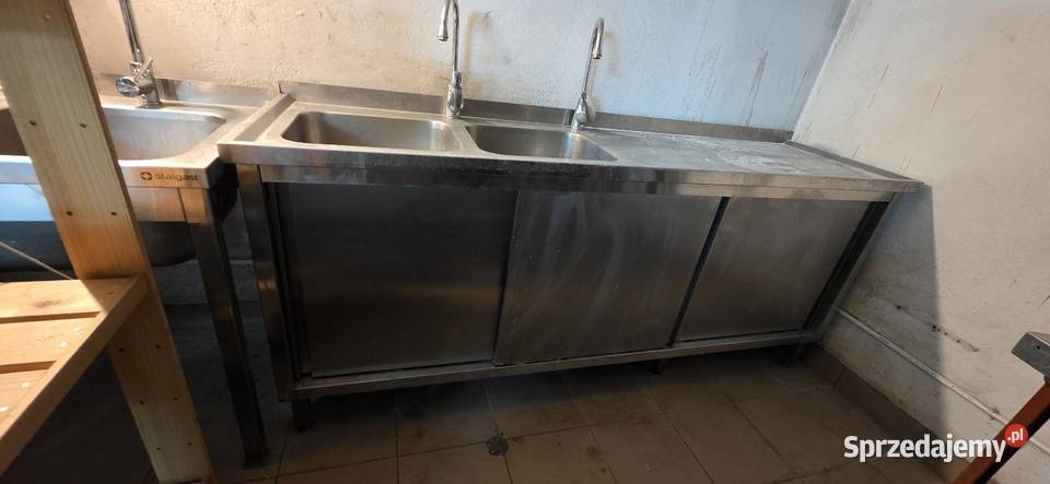 Dwukomorowy zlewozmywak stół 200 długi Stalgast Kraków