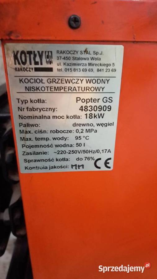 Sprzedam Kocioł Rokoczy Popter GS I bojler Kazimierz Dolny sprzedam