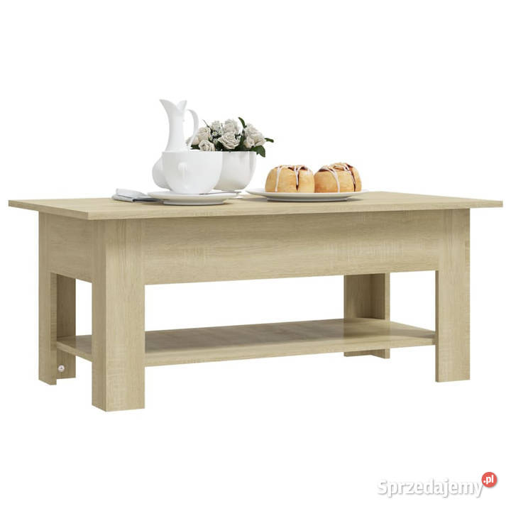 Stolik kawowy dąb sonoma 102x55x42 materiał Warszawa