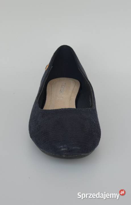 Granatowe baleriny skórzana wkładka rozmiar 37 Żyrardów sprzedam