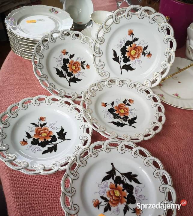 Talerzyk deserowy z koronkowym ażurem Sygnatura Gdańsk sprzedam