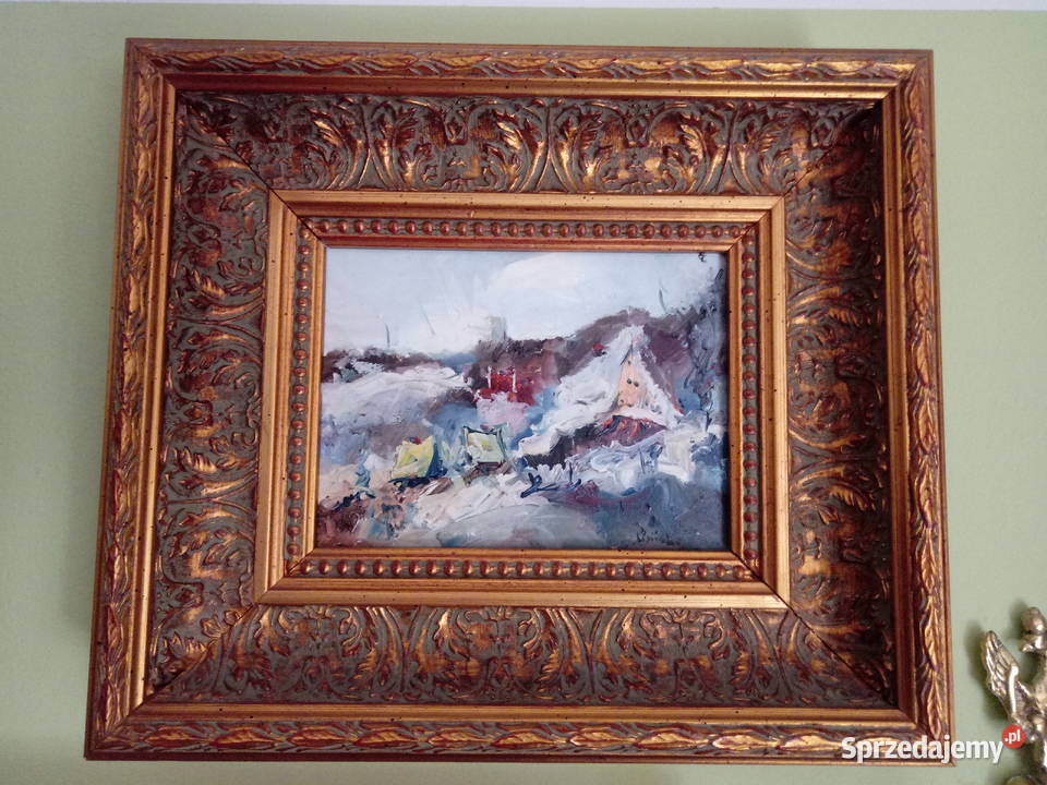 4 obrazy olejne na płótnie Kazimierz Dolny Malarstwo Piotrówek sprzedam