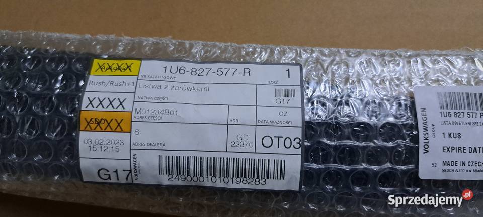 NOWA Listwa tylnej klapy Skoda Octavia I Motoryzacja pomorskie Luzino