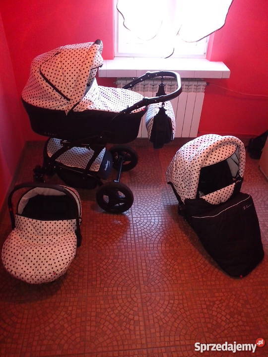 wózek 3w1 adbor sline kropki groszki spacerówka Rybnik
