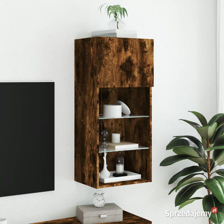 Szafka TV z LED przydymiony dąb 405x30x90 Warszawa