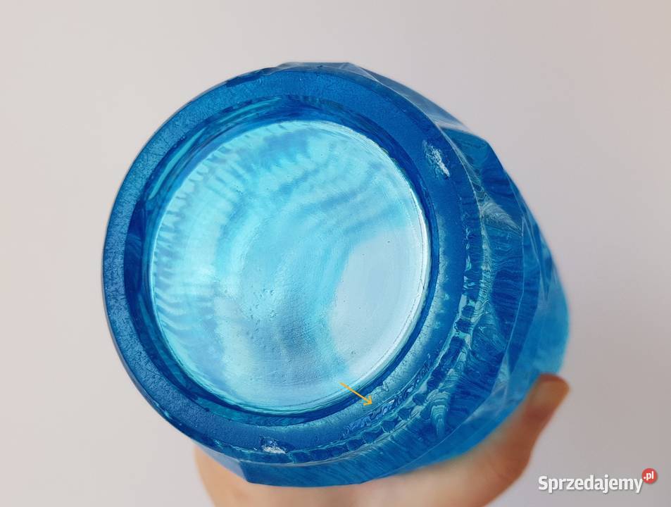 Wazon OKULUS 3 Ząbkowice kolorowe szkło PRL śląskie Dąbrowa Górnicza