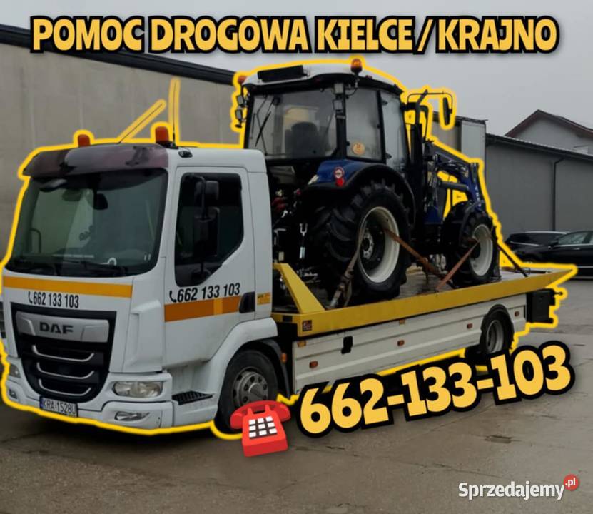 Pomoc drogowa do 6 Ton Kielce laweta Krajno świętokrzyskie