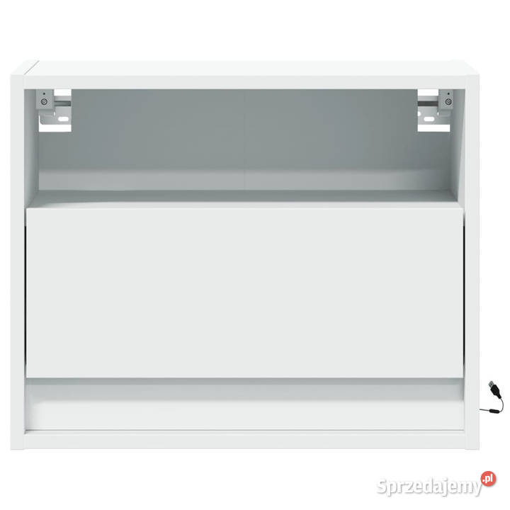 Wiszące szafki nocne z LED 2 białe WM852062 Warszawa